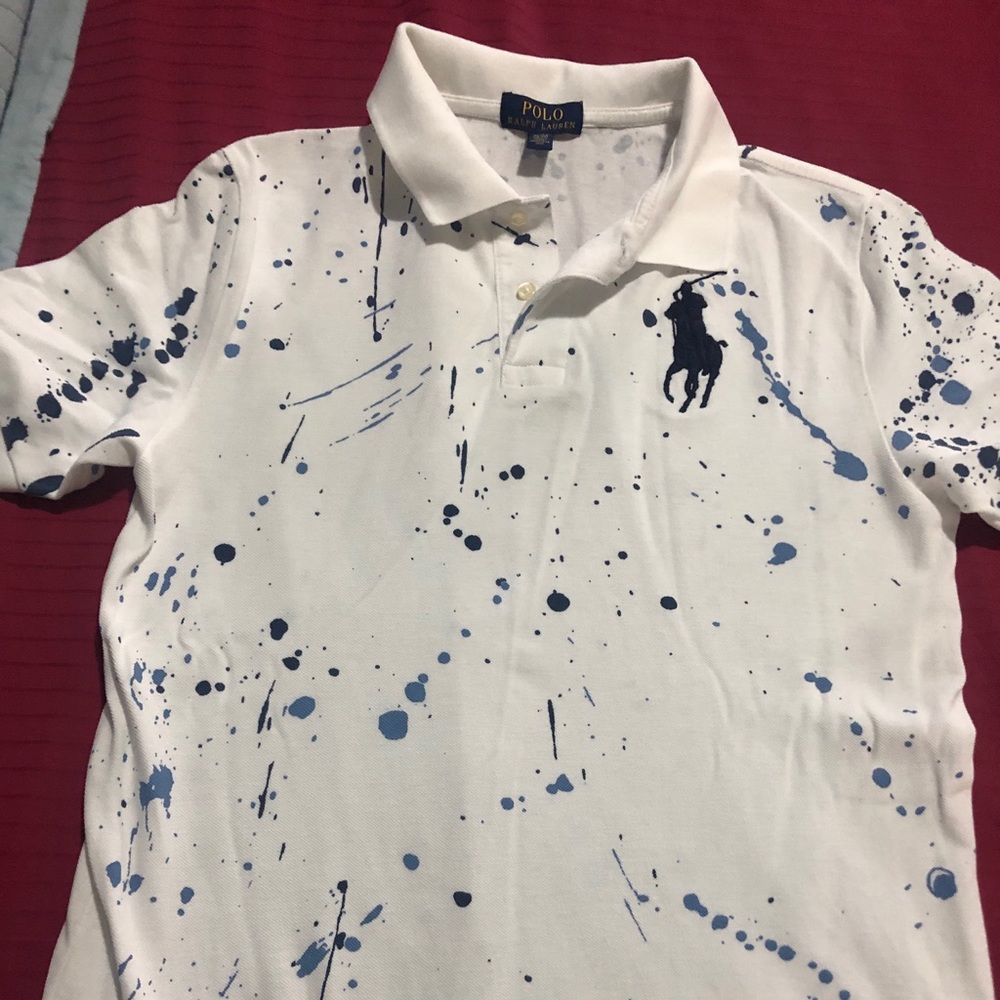 Boys white polo